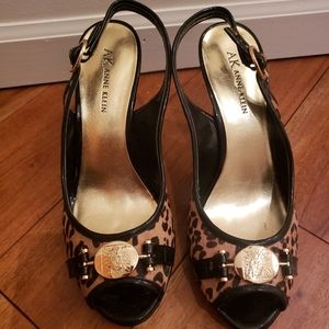 NWOT Anne Klein Calf Hair Slingback Heels